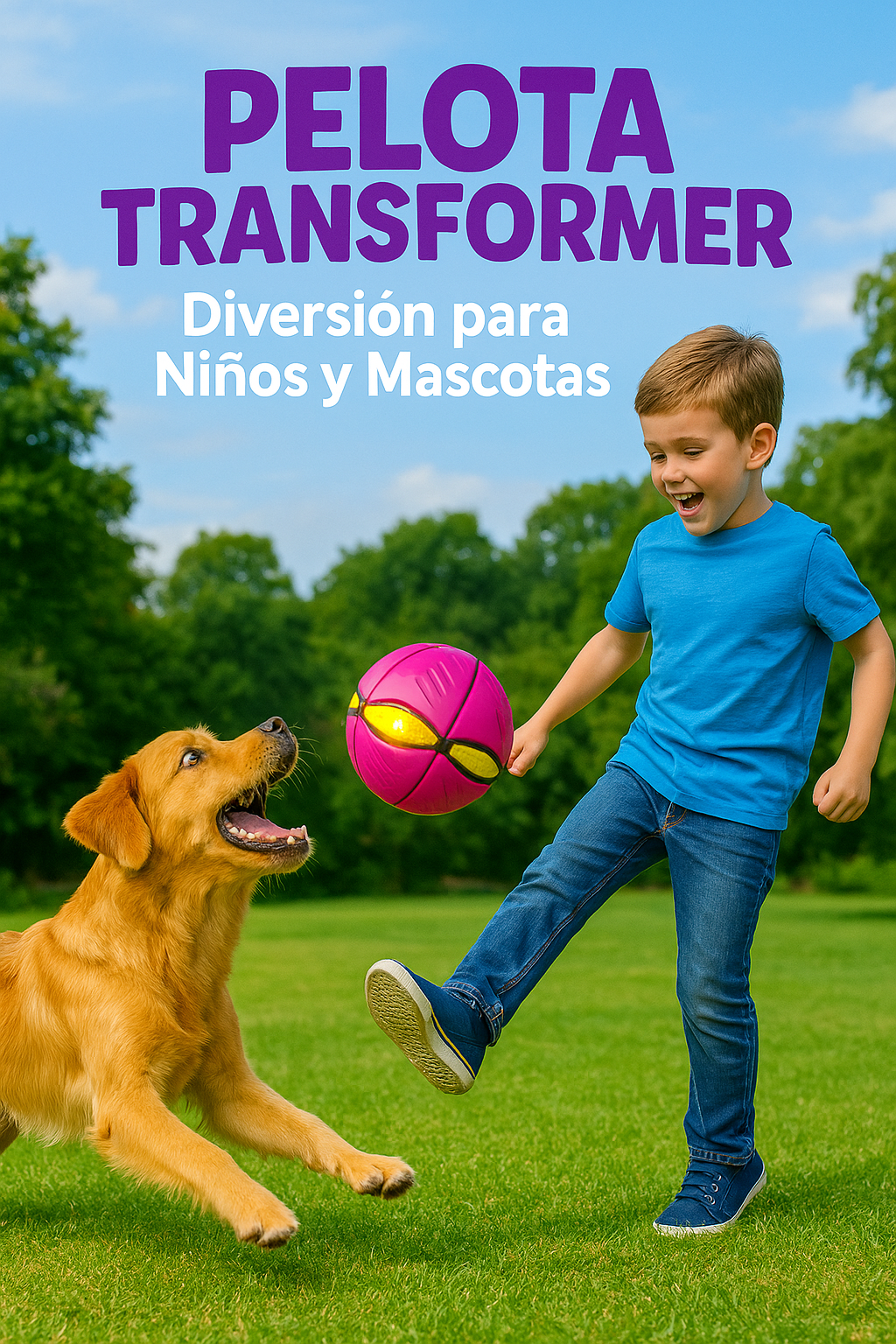 Pelota Transformer para Niños y Mascotas+Helicoptero Volador REGALO